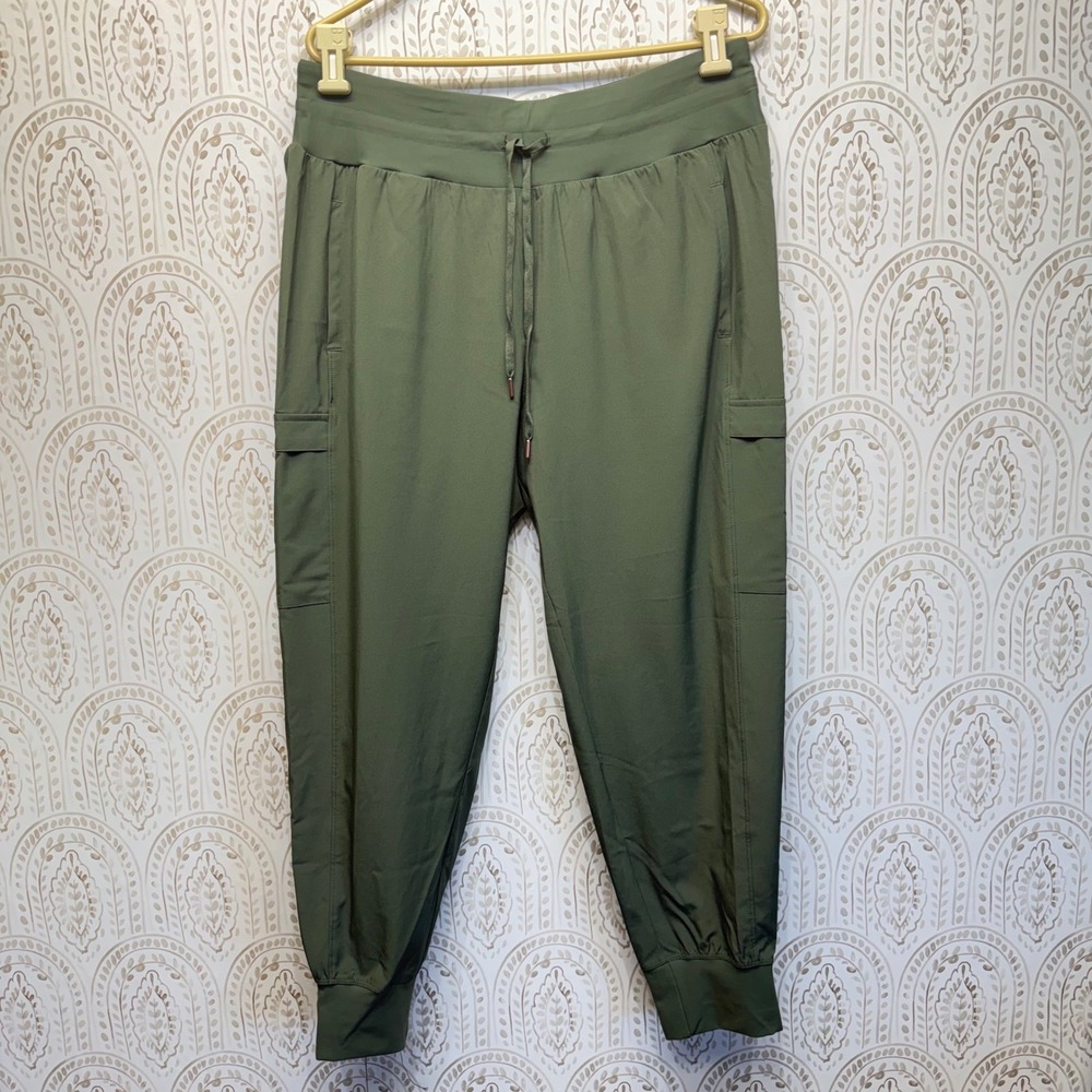 Calia Cargo‎ Jogger Pants Womens Large Green Drawstring Athletic Hiking